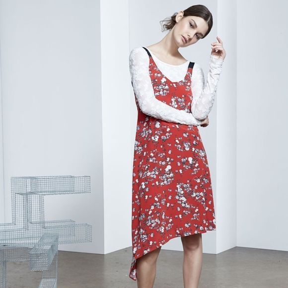 Rag & Bone Scarlet Floral Midi Dress - Picture 1 of 9